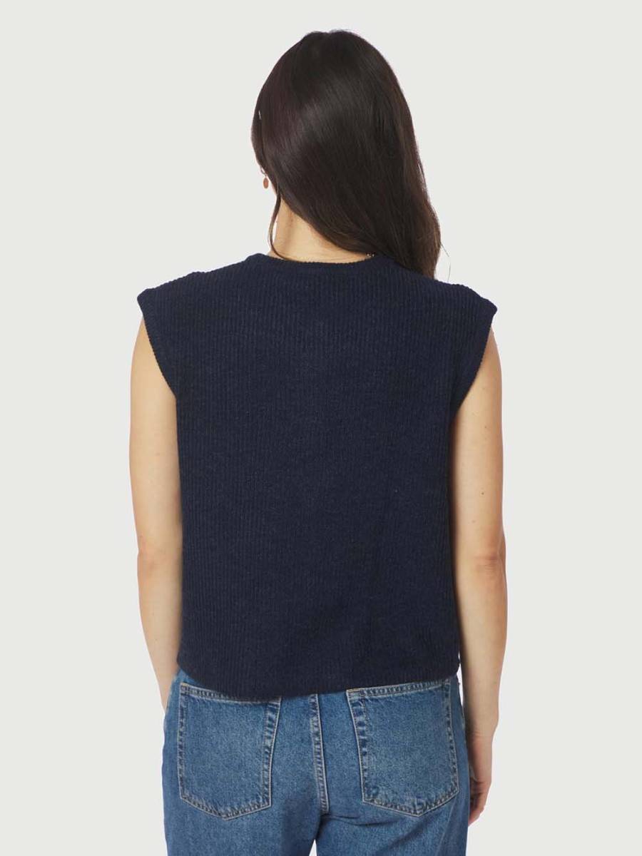 Everest knit vest navy Neo Noir - Afbeelding 2