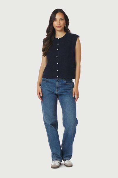 Everest knit vest navy Neo Noir