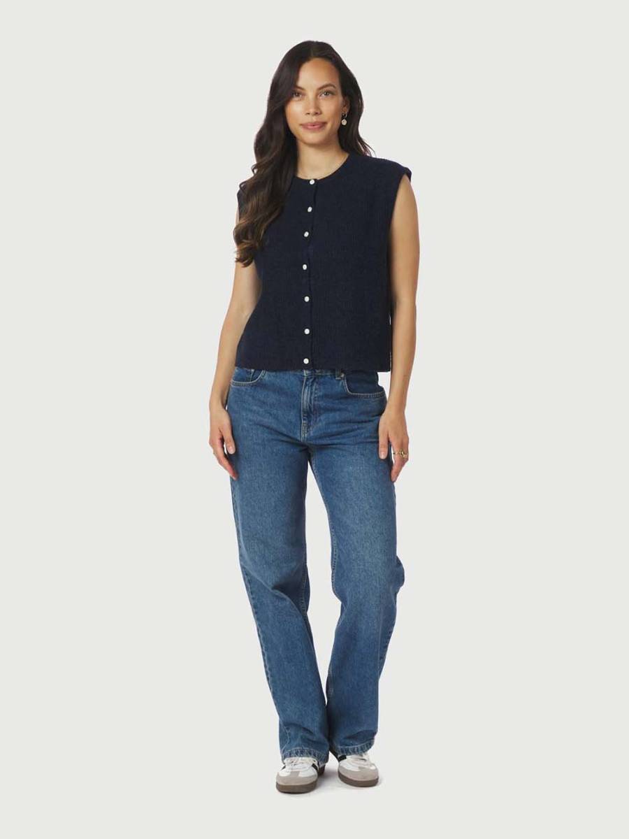 Everest knit vest navy Neo Noir - Afbeelding 3