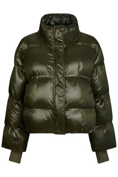 Rhea shiny puffer jacket olive Neo Noir