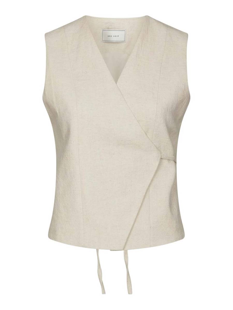 Samara ramie waistcoat natural Neo Noir - Afbeelding 5