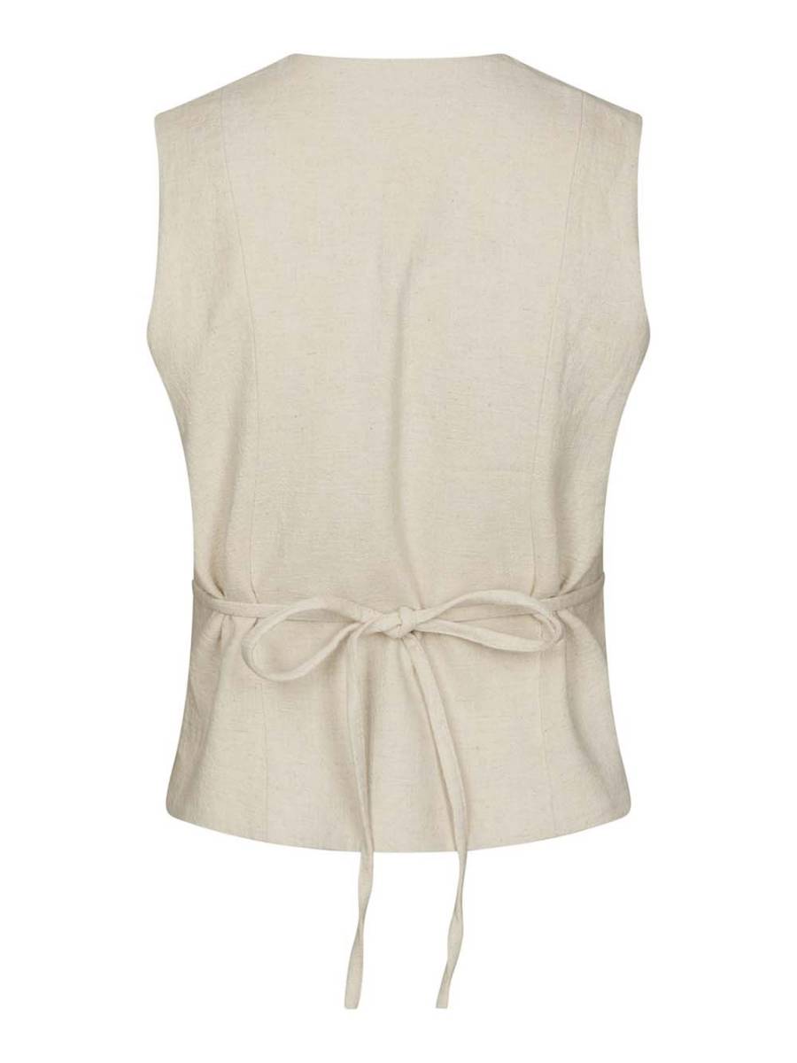 Samara ramie waistcoat natural Neo Noir - Afbeelding 6