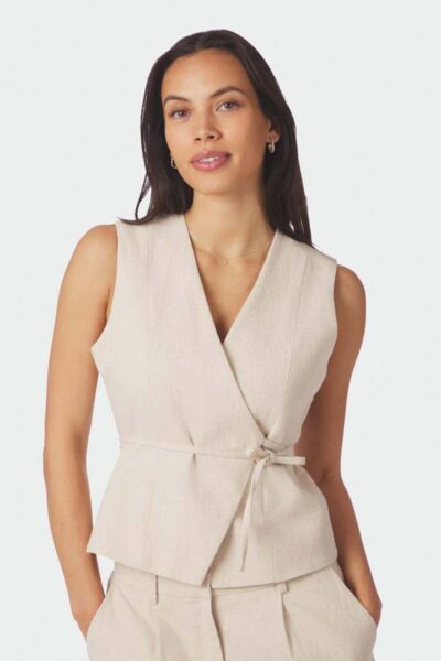 Samara ramie waistcoat natural Neo Noir