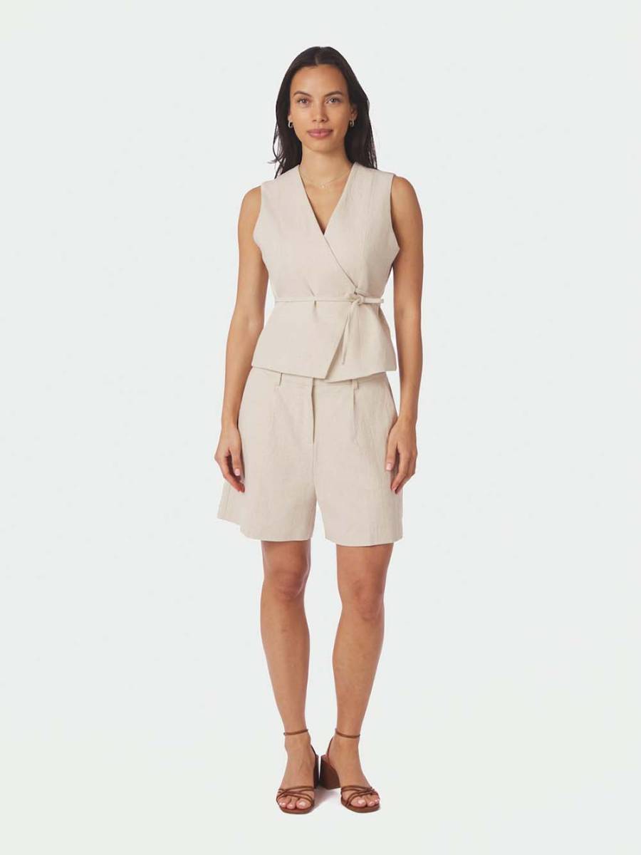 Samara ramie waistcoat natural Neo Noir - Afbeelding 2