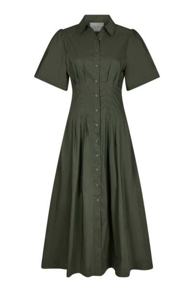 Baia poplin dress army Neo Noir