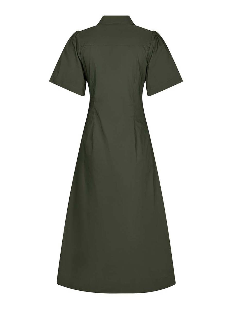 Baia poplin dress army Neo Noir - Afbeelding 6