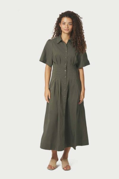 Baia poplin dress army Neo Noir