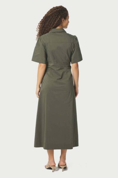 Baia poplin dress army Neo Noir