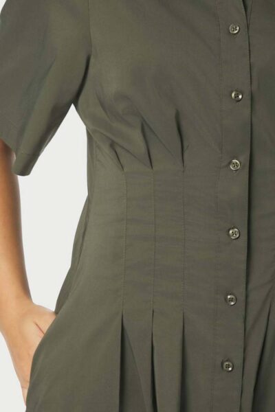 Baia poplin dress army Neo Noir