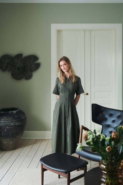 Baia poplin dress army Neo Noir