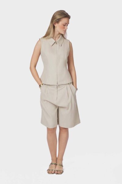 Annabella structure waistcoat creme Neo Noir