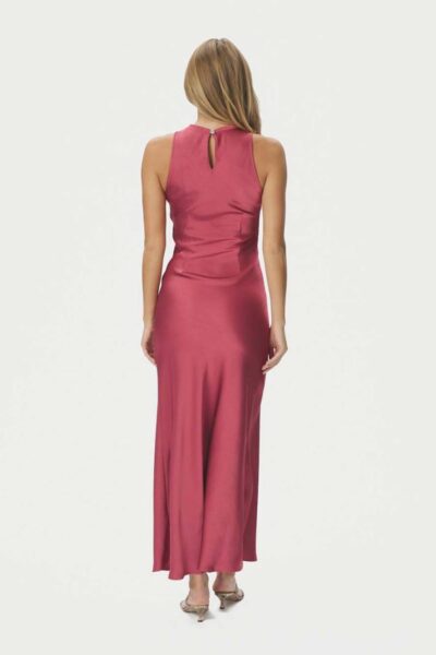 Celinie heavy sateen dress cherry pink Neo Noir