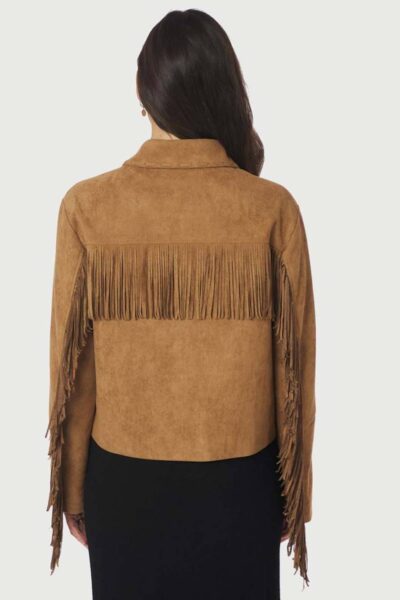 Lauron faux suede jacket cognac Neo Noir