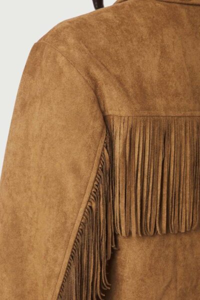 Lauron faux suede jacket cognac Neo Noir