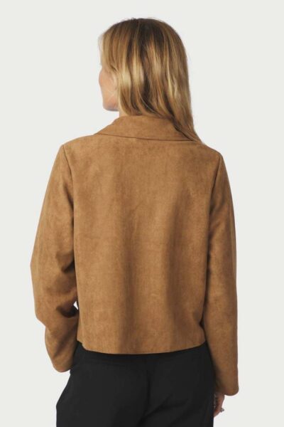 Nilo faux suede jacket cognac Neo Noir