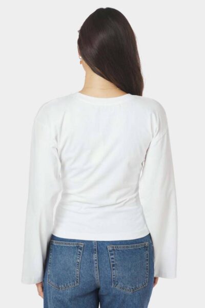 Paska boxy long tee sleeve white Neo Noir