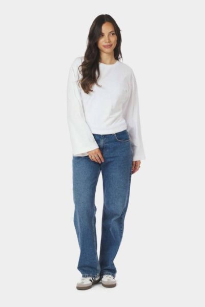 Paska boxy long tee sleeve white Neo Noir