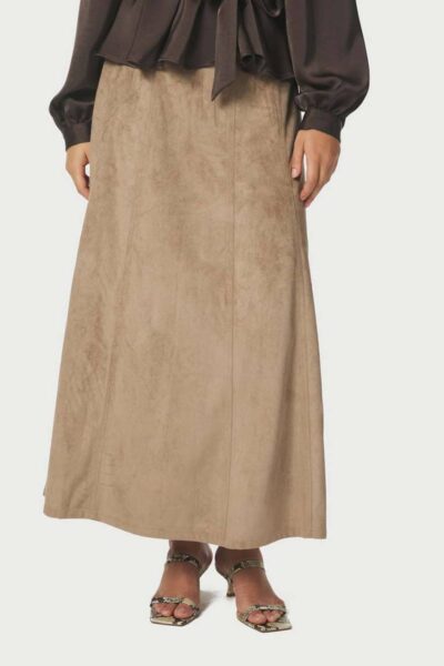 Raya faux suede skirt sand Neo Noir