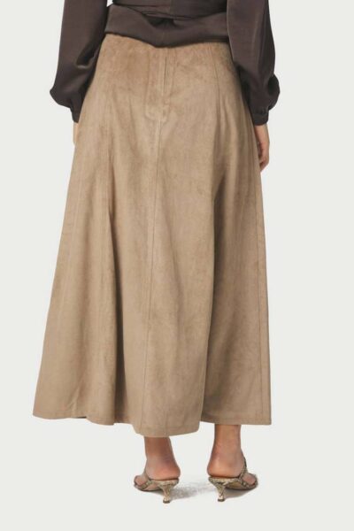 Raya faux suede skirt sand Neo Noir