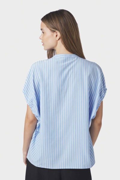 Englana stripe blouse light blue Neo Noir