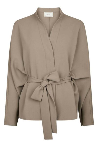Ellery crepe blouse taupe Neo Noir