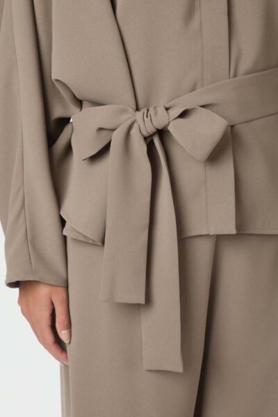 Ellery crepe blouse taupe Neo Noir