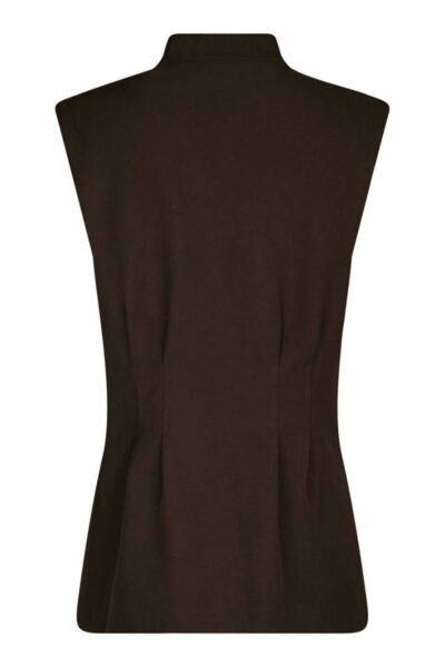 Finna structure vest dark brown Neo Noir
