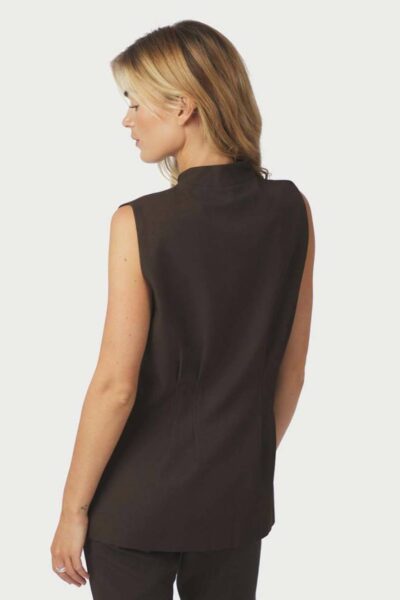 Finna structure vest dark brown Neo Noir