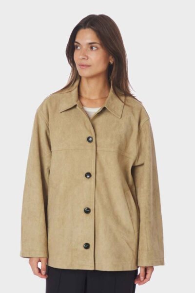 Ravina faux suede jacket sand Neo Noir