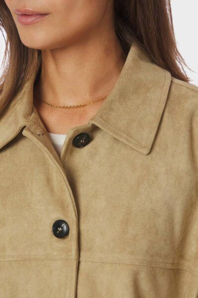 Ravina faux suede jacket sand Neo Noir