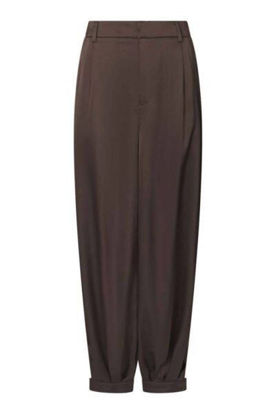 Fayla drapy satin balloon pants brown Neo Noir