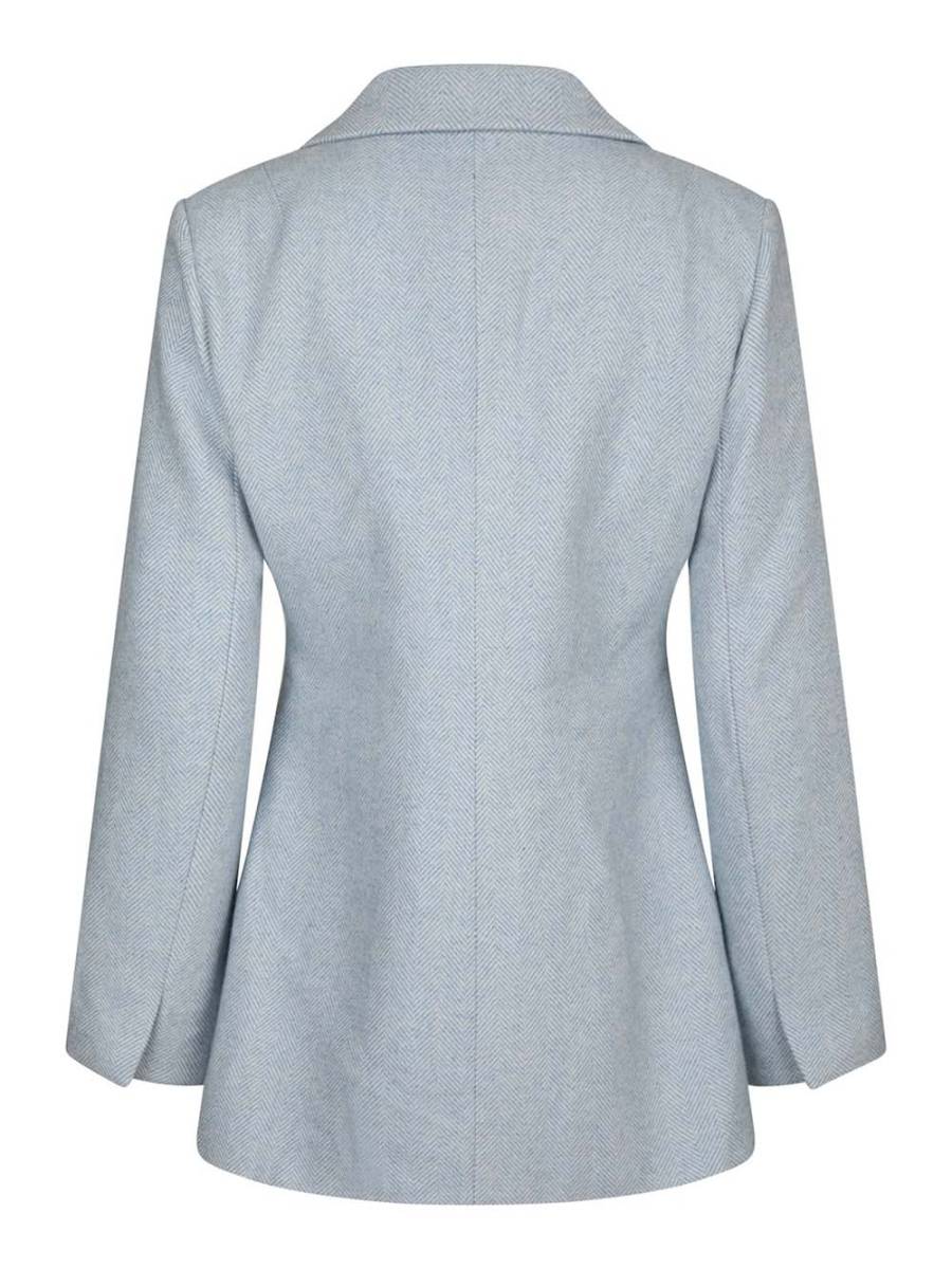 Bowie herringbone blazer light blue Neo Noir - Afbeelding 5