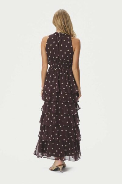 Marli big dot dress brown Neo Noir