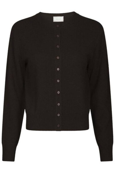 Bina wool knit cardigan dark brown Neo Noir