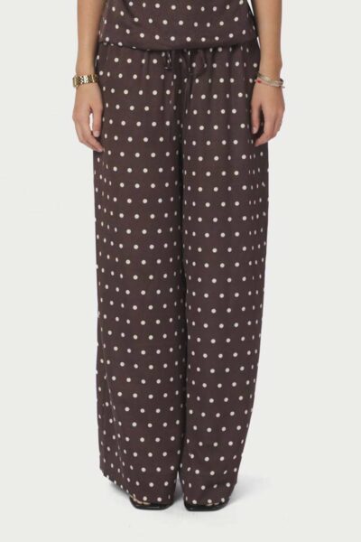 Sebba big dot pants dark brown Neo Noir