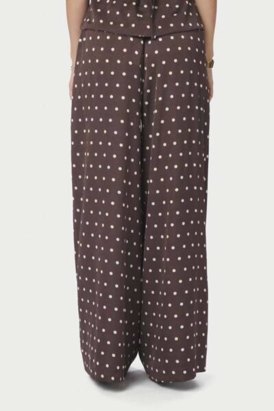 Sebba big dot pants dark brown Neo Noir