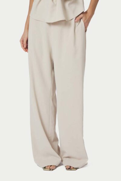 Lunet crepe pants ivory Neo Noir