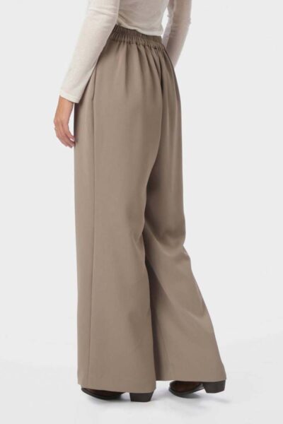 Lunet crepe pants taupe Neo Noir