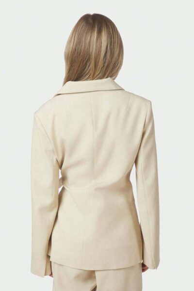 Carmia melange tie blazer beige Neo Noir