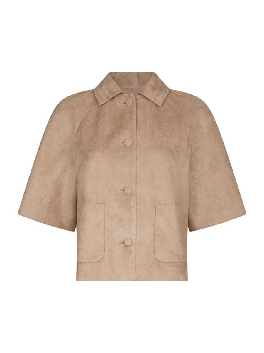 Editta faux suede jacket sand Neo Noir - Afbeelding 5
