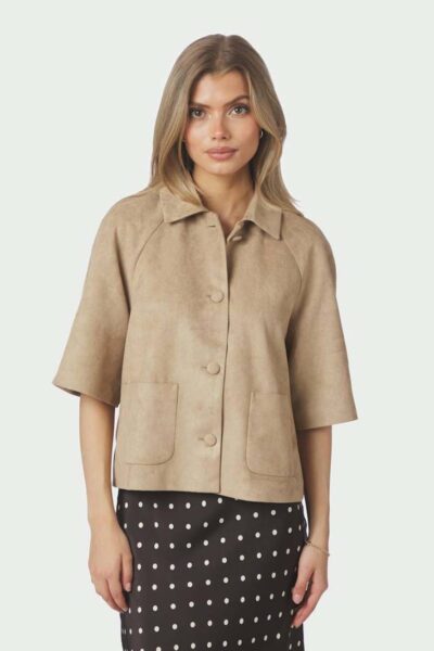 Editta faux suede jacket sand Neo Noir