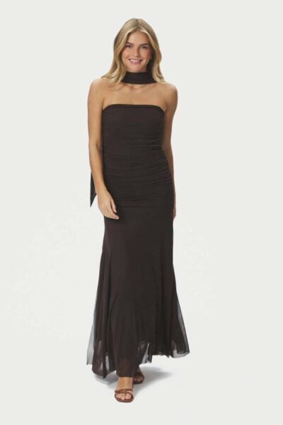 Misi mesh dress brown Neo Noir