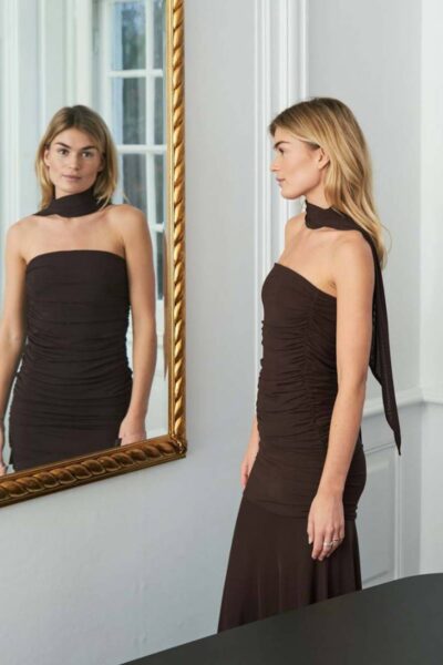Misi mesh dress brown Neo Noir