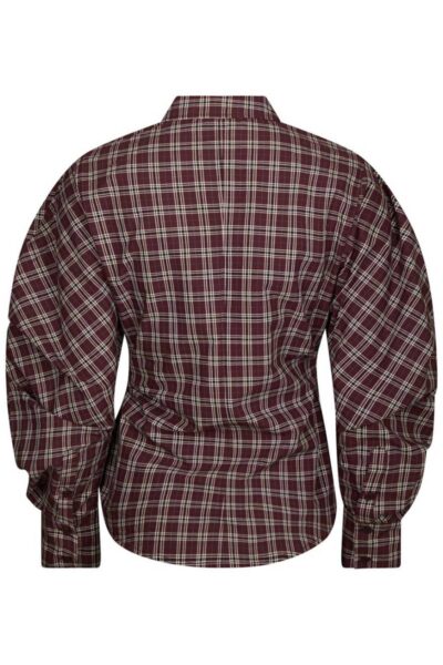 Neoella medium check shirt plum Neo Noir