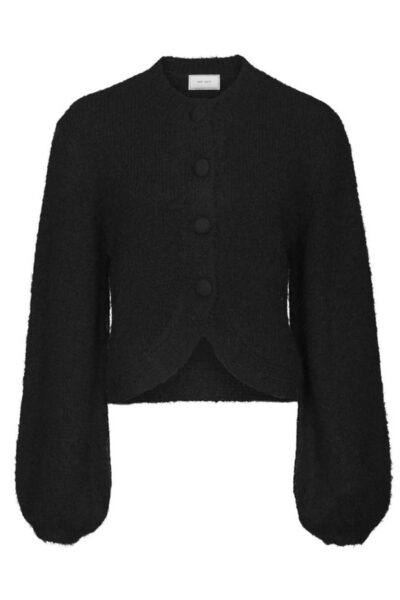 Gio fluffy knit cardigan black Neo Noir