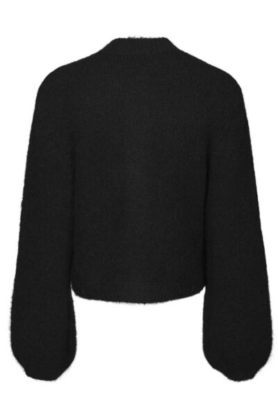 Gio fluffy knit cardigan black Neo Noir