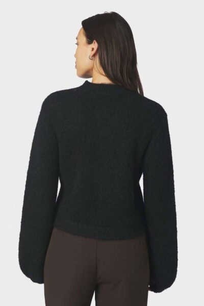 Gio fluffy knit cardigan black Neo Noir