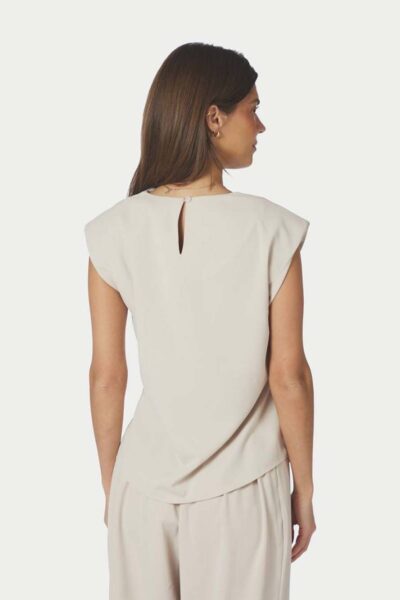 Katarim crepe top ivory Neo Noir