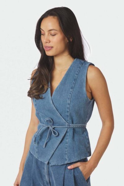 Samara deenim waistcoat blue Neo Noir