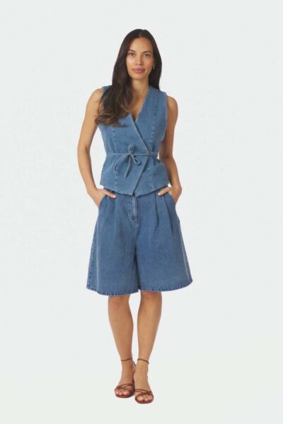 Samara deenim waistcoat blue Neo Noir
